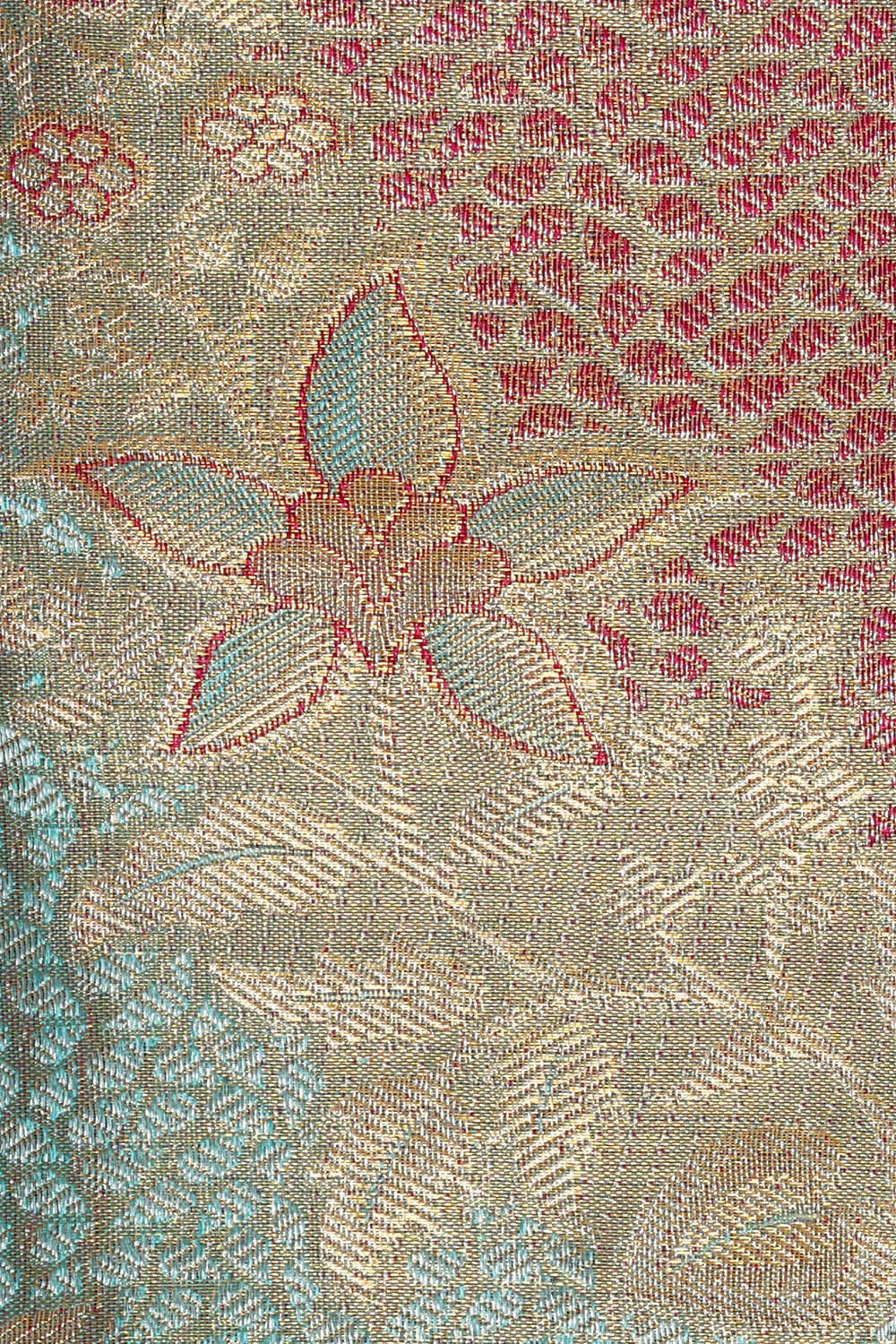 Image of Kanchipattu Blue Tissue Brocade Saree